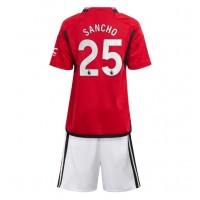 Dječji Nogometni Dres Manchester United Jadon Sancho #25 Domaci 2023-24 Kratak Rukav (+ Kratke hlače)